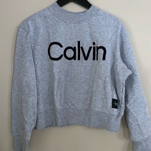 Calvin Klein Performance cropped Gray Sweatshirt